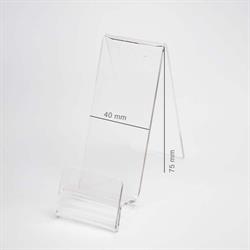 ESPOSITORE IN PLEXIGLASS TRASPARENTE 40x75 MM