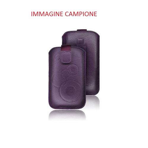 CUSTODIA IN PELLE UNIVERSALE PER LGE900 OPTIMUS 7 PURPLE