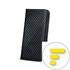 SAM S7 EDGE SM-G935 CUSTODIA BOOK CARBONIO ORIZZONTALE NERO