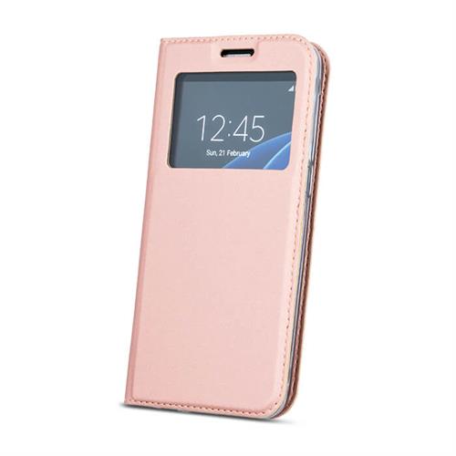 SAM S7 SM-G930 CUST BOOK MAGNETICA ORIZ FINESTRA ROSA-GOLD