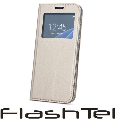 HUAWEI P10 CUSTODIA BOOK MAGNETICA ORIZ FINESTRA GOLD