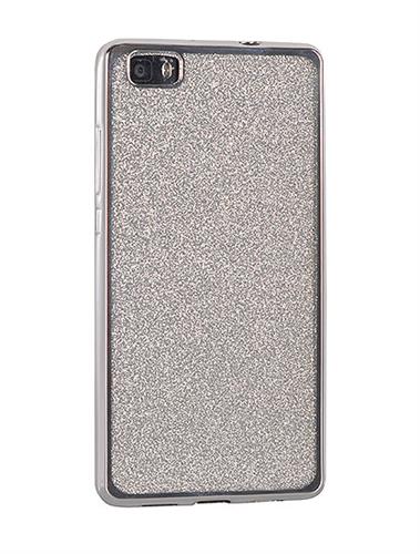 HUAWEI P10 TPU SLIM CON BORDI E RETRO GLITTER SILVER