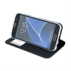 IPHONE X 5.8 CUSTODIA BOOK MAGNETICA ORIZ FINESTRA NERO