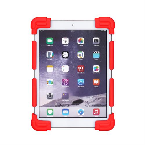 9- 12 CUSTODIA UNIVERSALE TABLET SILICONE ROSSA
