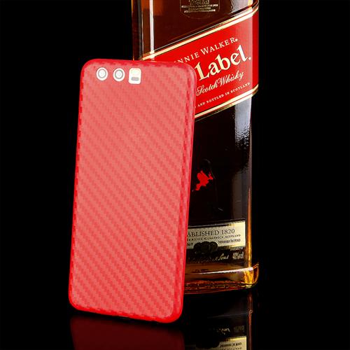 FLASHTEL COLLEZIONE EFF. CARBONIO HUAWEI P10 LITE CUST ROSSO