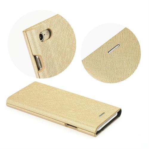 SAMSUNG J5 2017 SM-J530 CUST BOOK IN PELLE COLL MIKY GOLD