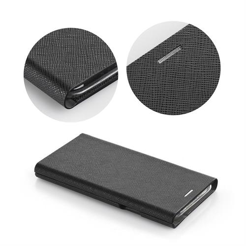 SAMSUNG J7 2017 SM-J730 CUST BOOK IN PELLE COLL MIKY NERO