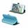 GAL. S9 PLUS SM-G965 CUSTODIA LIBRO ORIZZONTALE AZZURRO