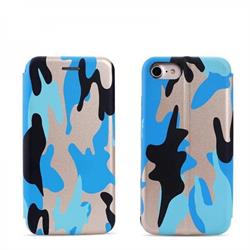 IPHONE 7 8 5.5 CUST BOOK 2 MAGNETICA ORIZZ CAMUFLAGE BLU