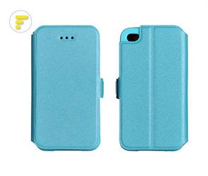 HUAWEI Y6 2018 CUST ORIZZONTALE BOOK AZZURO
