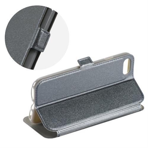 IPHONE X 5.8 CUSTODIA ORIZZONTALE BOOK GRIGIO SCURO