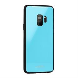 FLASHTEL COL. EFFETTO VETRO SAM. S9PLUS SM-G965 CUST AZZURRO