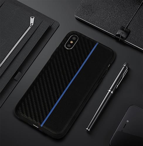 FLASHTEL COLLEZIONE EFF. MOTO CARBONIO HUAWEI P30 BLACK/BLU