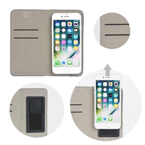 CUSTODIA LIBRO BOOK ORIZZONTALE UNIVERSALE 4,0-4,5 Black