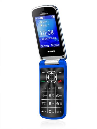 BRONDI TEL. CELLULARE PRESIDENT DUAL SIM 3 800MAH BLU