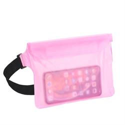 CUSTODIA IMPERMEABILE MARSUPIO CON ZIP ROSA