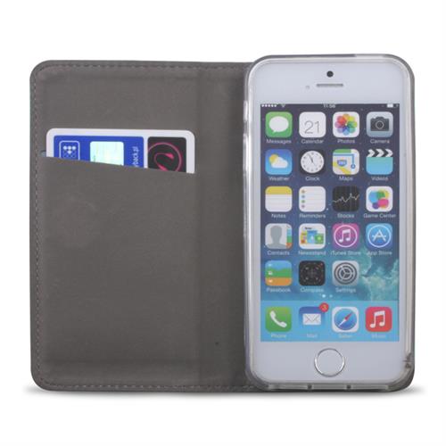LG K8 K350 CUSTODIA BOOK MAGNETICA ORIZZONTALE STEEL