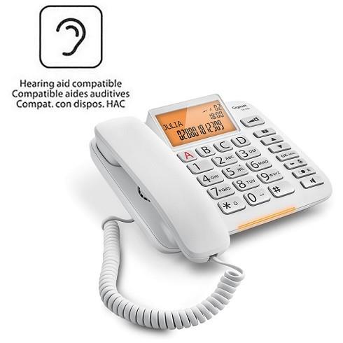 GIGASET DL580 TELEFONO FISSO VIVAV 50 NUMRRI RUBRICA BIANCO