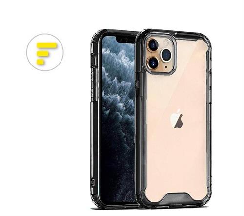 SAMSUNG A52 4G/5G COVER ACRILICO TRASP BORDI RINFORZATI NERO