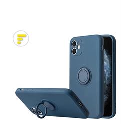 SAMSUNG A13 4G CUSTODIA TPU BACK COVER + ANELLO BLU SCURO