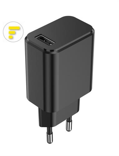 CARICATORE 220V TRAVEL CHARGER USB 3A NERO