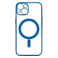 APPLE IPHONE 13 + MagS BACK COVER TPU 2MM TRASP BLU SCURO