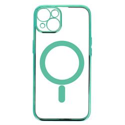 APPLE IPHONE 13 + MagS BACK COVER TPU 2MM TRASPARENTE MENTA