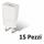 15X CARICATORE USB 2A FAST 220V BIANCO