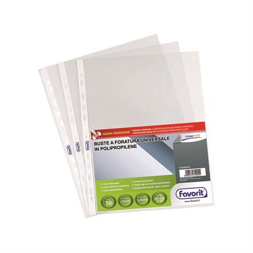FAVORIT  BUSTE 4 FORI 22X30 MICRON (1CF DA 50 PCS)