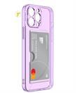 SAMSUNG A14 5G CUSTODIA BACK COVER TPU SCOMPARTO CARTA VIOLA