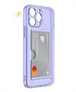 SAMSUNG A34 5G CUSTODIA BACK COVER TPU SCOMPARTO CARTA BLU