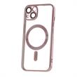 COLL MAG SAFE TPU BACK RIGIDO IPHONE 15 PRO MAX ROSA/TRASPAR