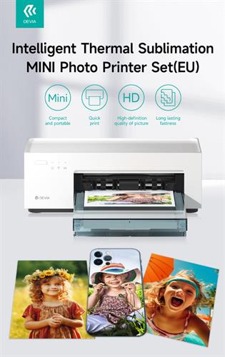 DEVIA STAMPANTE FOTOGRAF SUBLIMAZIONE + 36 PELLICOLE + TONER