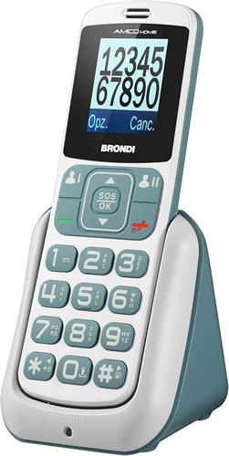 BRONDI TELEFONO CELLULARE TASTI GRANDI BIANCO