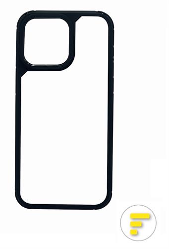 IPHONE 15 6.1 1.5MM TPU + PC SHOCK BACK COVER BORDI NERO