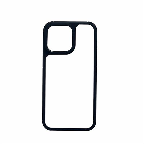 IPHONE 15 PRO 6.1 1.5MM TPU + PC SHOCK COVER BORDI NERO