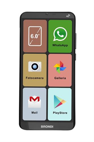BRONDI SMARTPHONE XL FACILITATO 4G 6 LCD DUAL SIM NERO