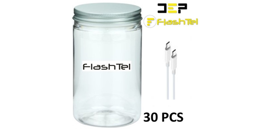 BOX 30 CAVI DATI USB-C USB-C 1MT BIANCO