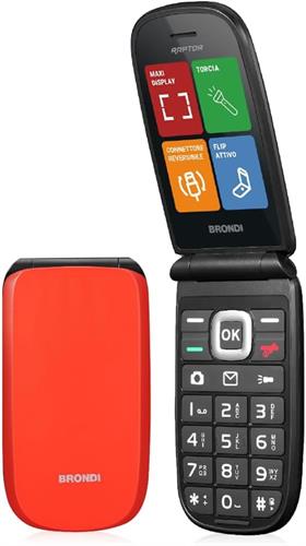 BRONDI TEL. CELLULARE RAPTOR 2G DISPLAY 2.8 USBC ROSSO