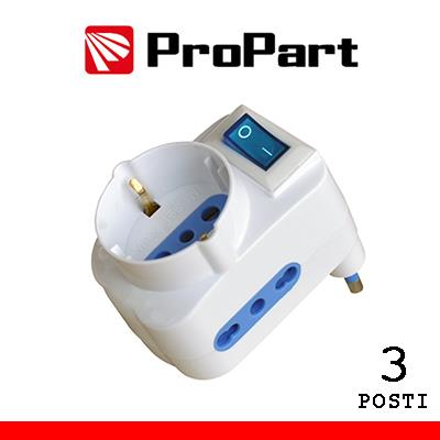 ProPart ADATTATORE 3POS BIP+BIP/SCHUKO SP 16A + INT
