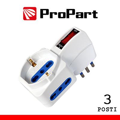 ProPart ADATTATORE 3POS BIP+BIP/SCHUKO SP 16A + INT