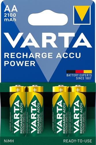 VARTA CONFEZIONE 4 BATTERIE STILO 2100 mAh AA