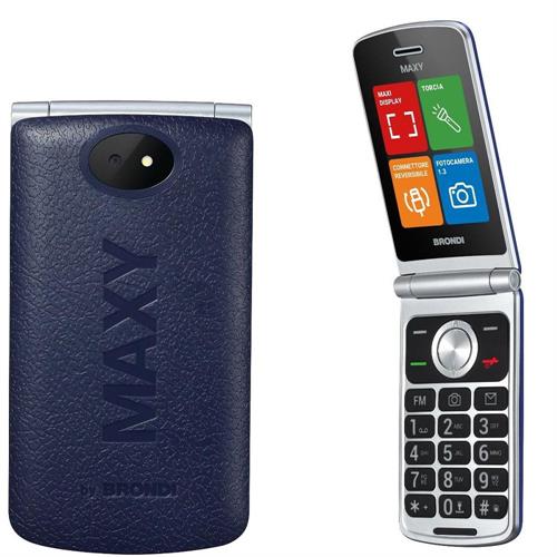 BRONDI TEL. CELLULARE FLIP MAXY 2 SIM LCD 2.8 BLU