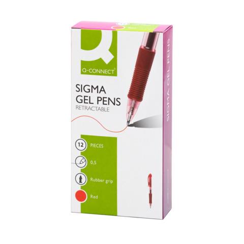 Q-CONNECT PENNA A SFERA GEL SIGMA M ROSSO (CF 12PCS) KF00383