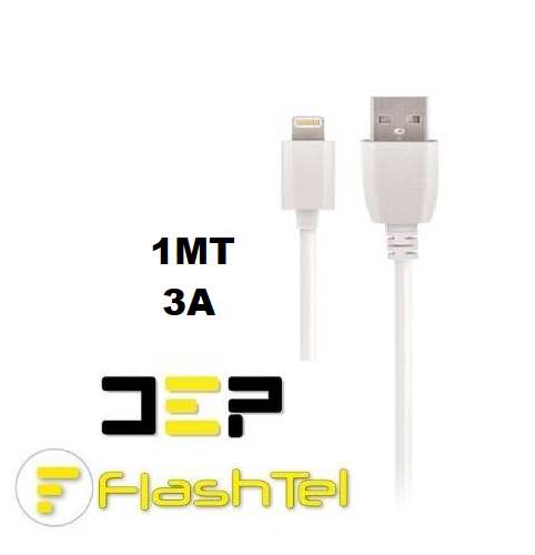 FlashTel CAVO DATI LIGHTNING FAST 3A 1MT BIANCO