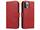 SAMSUNG S25 CUSTODIA BOOK LUX MAG ORIZ CHIUSURA CLIP ROSSO